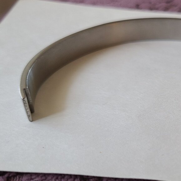 Hinged Silver Bangle Clasp Bracelet Heavy Metal - Picture 3 of 6